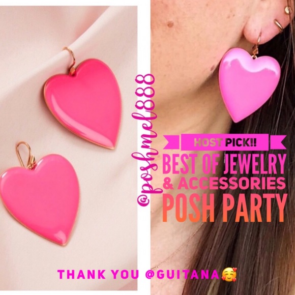 Stella & Dot | Valentine’s💖✨Amore Enamel Heart Earrings - Retired - Picture 6 of 12